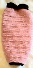 Rose/Black Hand Crocheted Dog Sweater